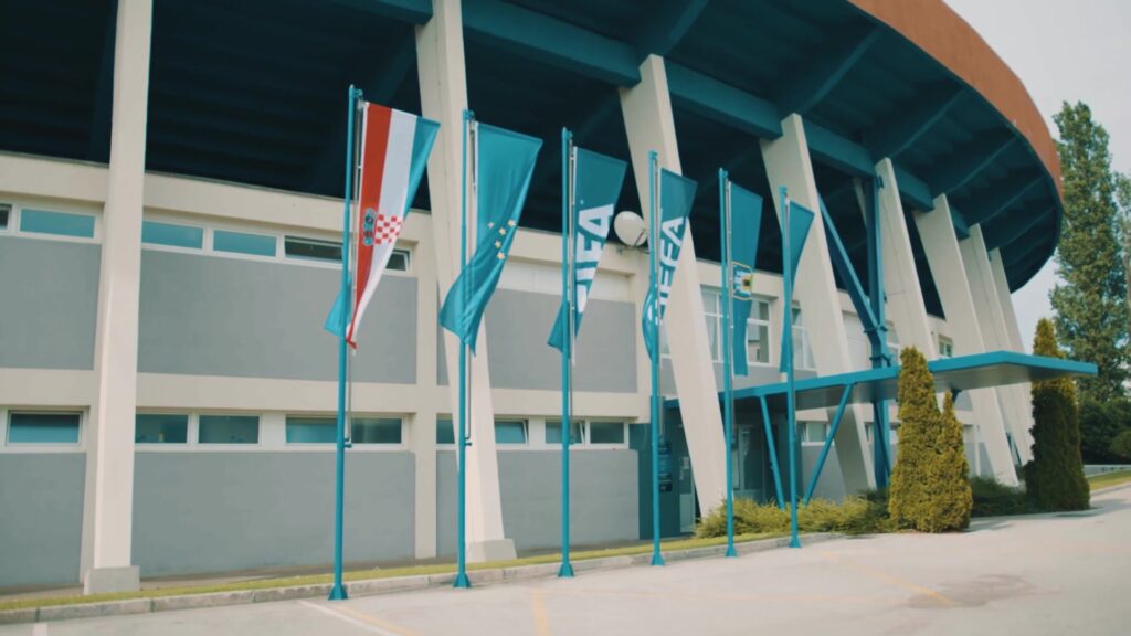 Buitenzijde van Stadion Maksimir in Zagreb