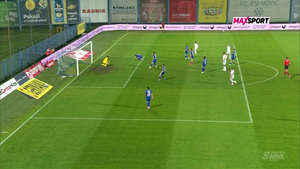 Dinamo Zagreb en Slaven Belupo tijdens een wedstrijd